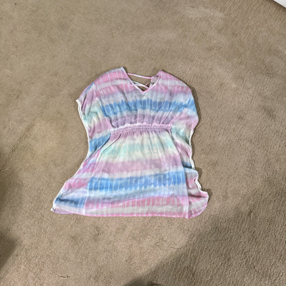 Kids Rainbow Tie-Dye Swim Coverup